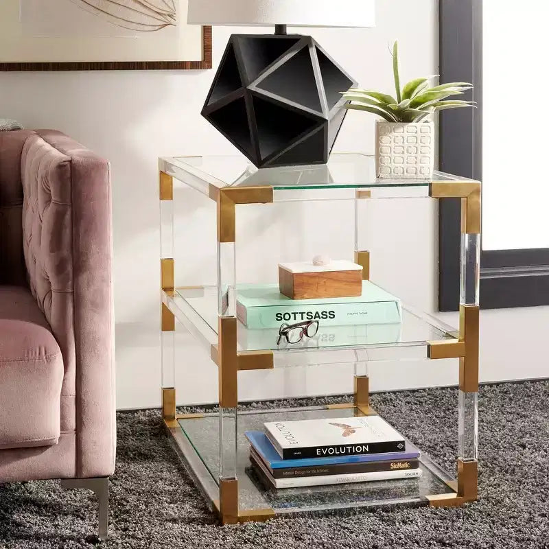 Louisa Acrylic End Table - SFV2506 - Safavieh Couture