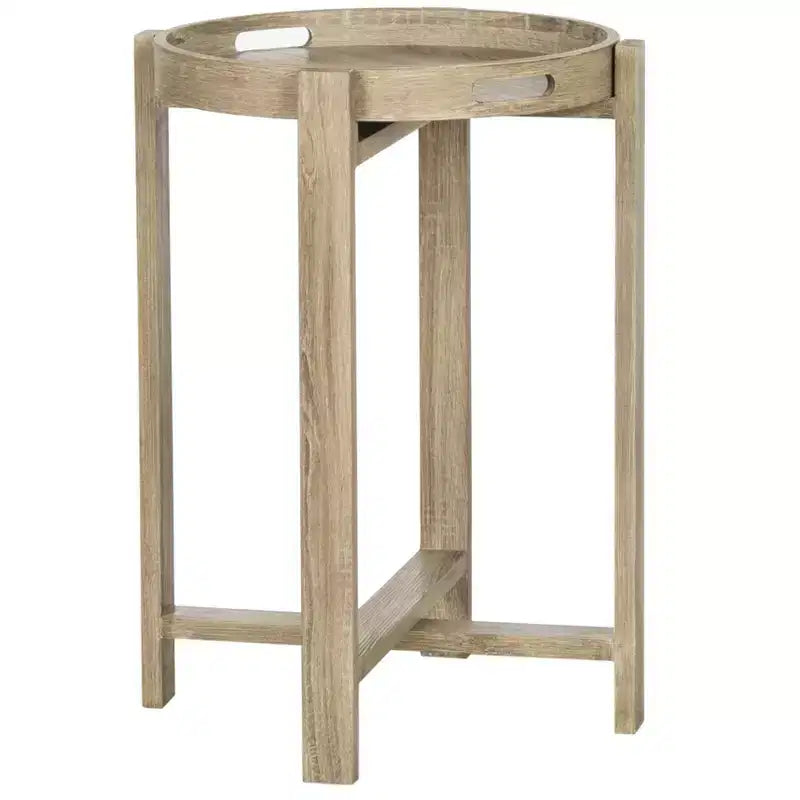 Hamish Side Table - FOX4248A - Beige - Safavieh Couture