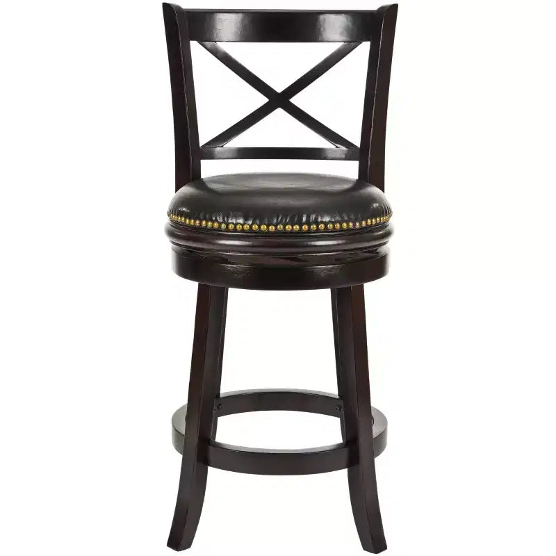 Butler Counter Stool - FOX7003 - Cappuccino/Black - Safavieh Couture