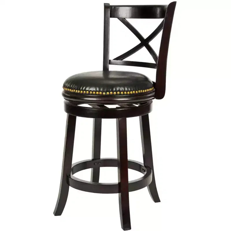 Butler Counter Stool - FOX7003 - Cappuccino/Black - Safavieh Couture