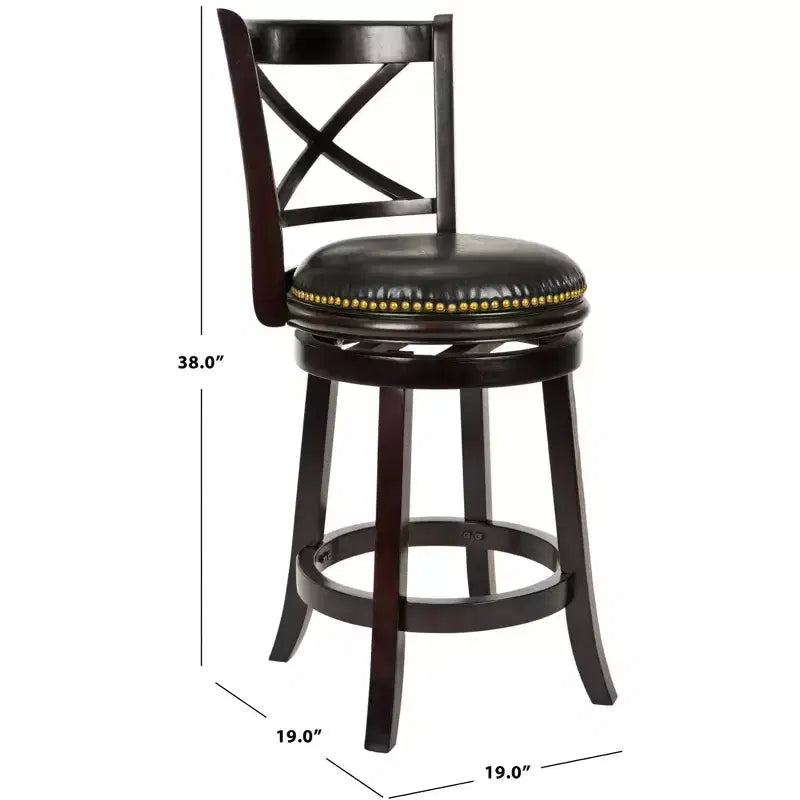 Butler Counter Stool - FOX7003 - Cappuccino/Black - Safavieh Couture