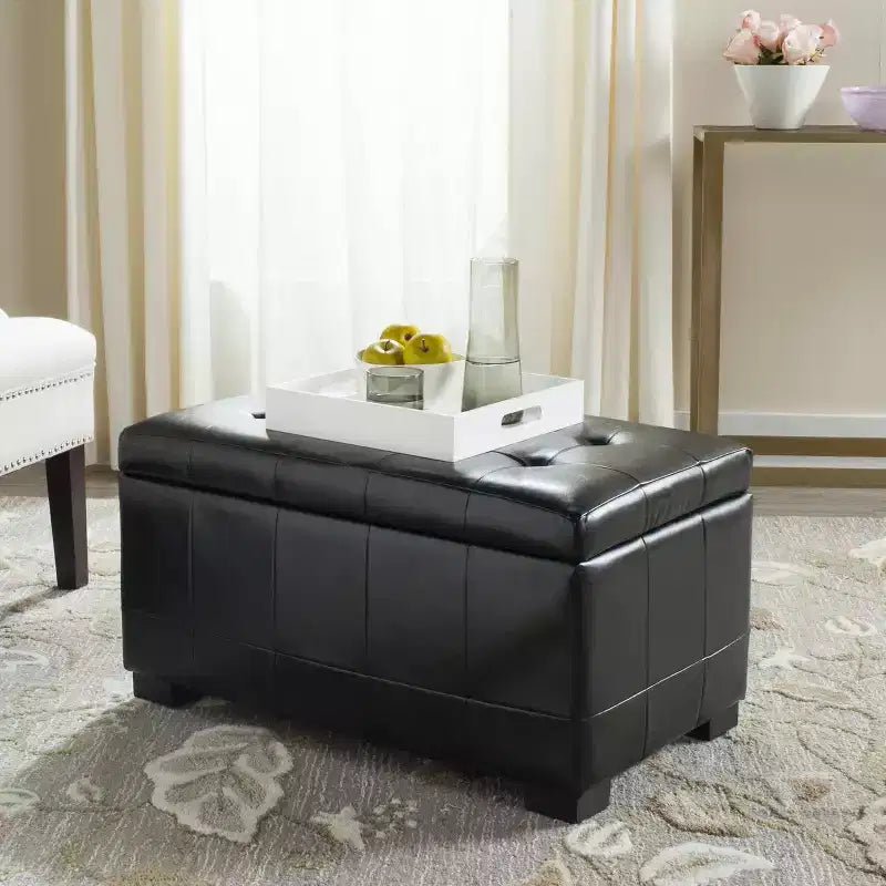 Manhattan Small Storage Ottoman - HUD4201 - Safavieh Couture
