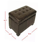 Manhattan Small Storage Ottoman - HUD4201 - Safavieh Couture