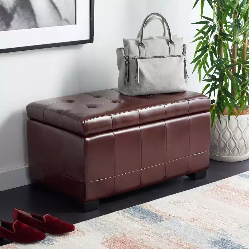 Manhattan Small Storage Ottoman - HUD4201 - Safavieh Couture
