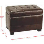 Manhattan Small Storage Ottoman - HUD4201 - Safavieh Couture