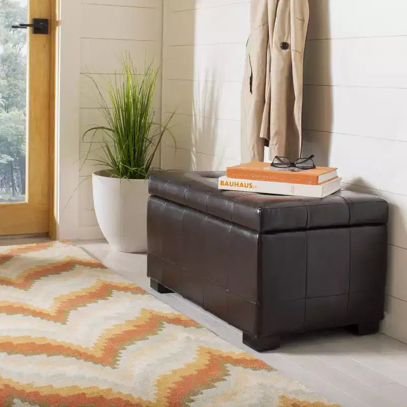 Manhattan Small Storage Ottoman - HUD4201 - Safavieh Couture