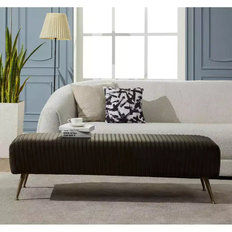 Salome Upholstered Bench - KNT7041 - Safavieh Couture
