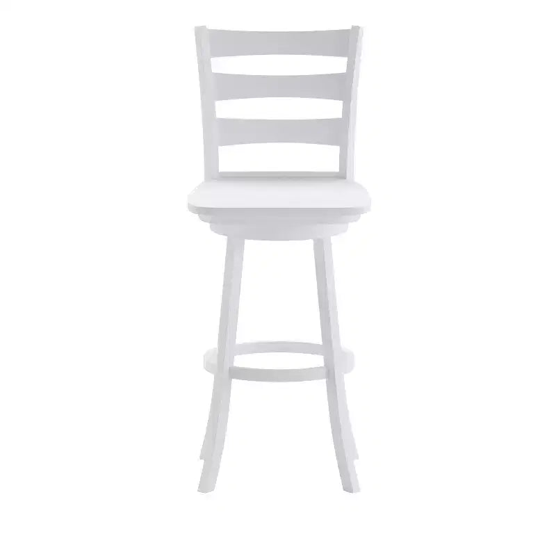 Emma and Oliver Classic Ladderback Counter Height Dining Stool with Wood Seat