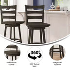 Emma and Oliver Classic Ladderback Counter Height Dining Stool with Wood Seat