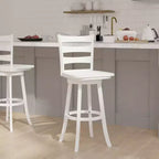 Emma and Oliver Classic Ladderback Counter Height Dining Stool with Wood Seat