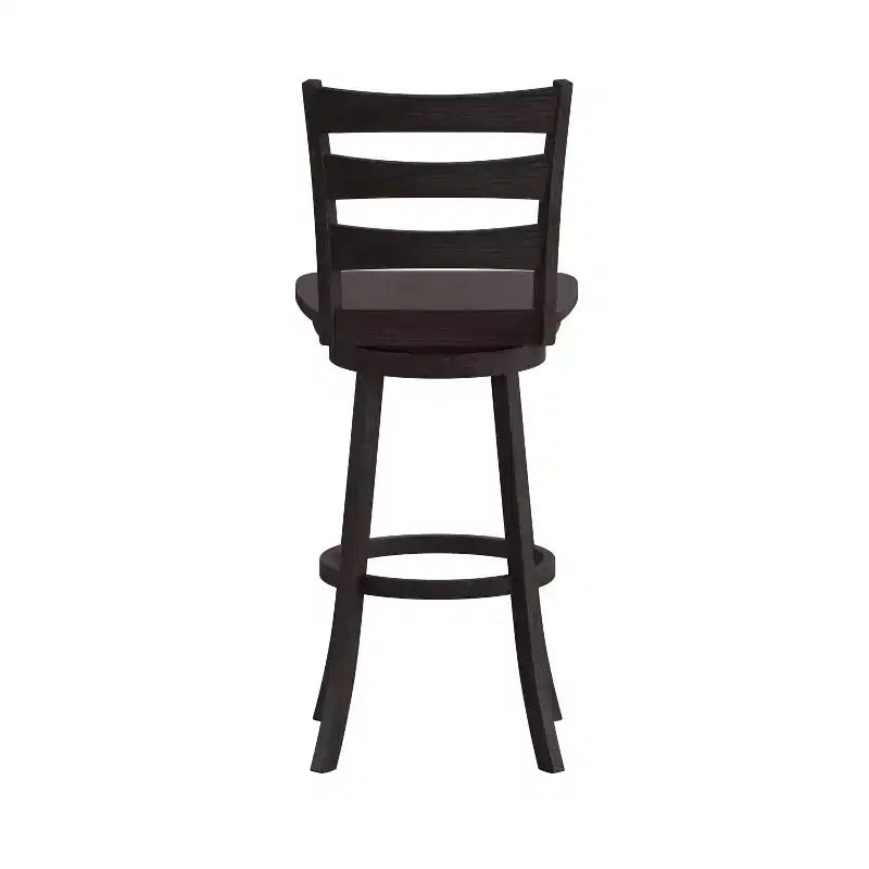 Emma and Oliver Classic Ladderback Counter Height Dining Stool with Wood Seat