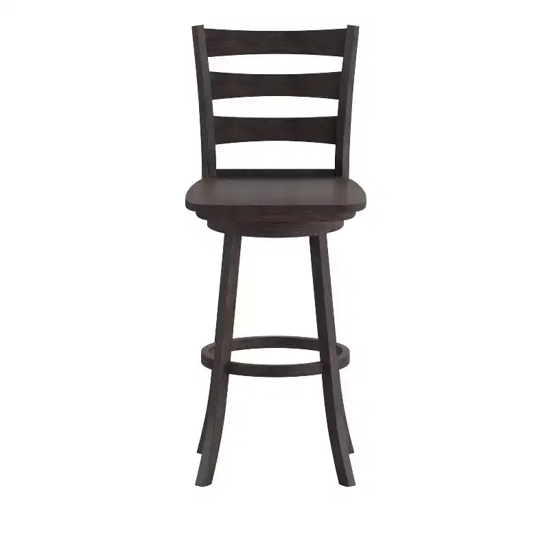 Emma and Oliver Classic Ladderback Counter Height Dining Stool with Wood Seat