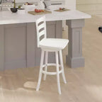 Emma and Oliver Classic Ladderback Counter Height Dining Stool with Wood Seat