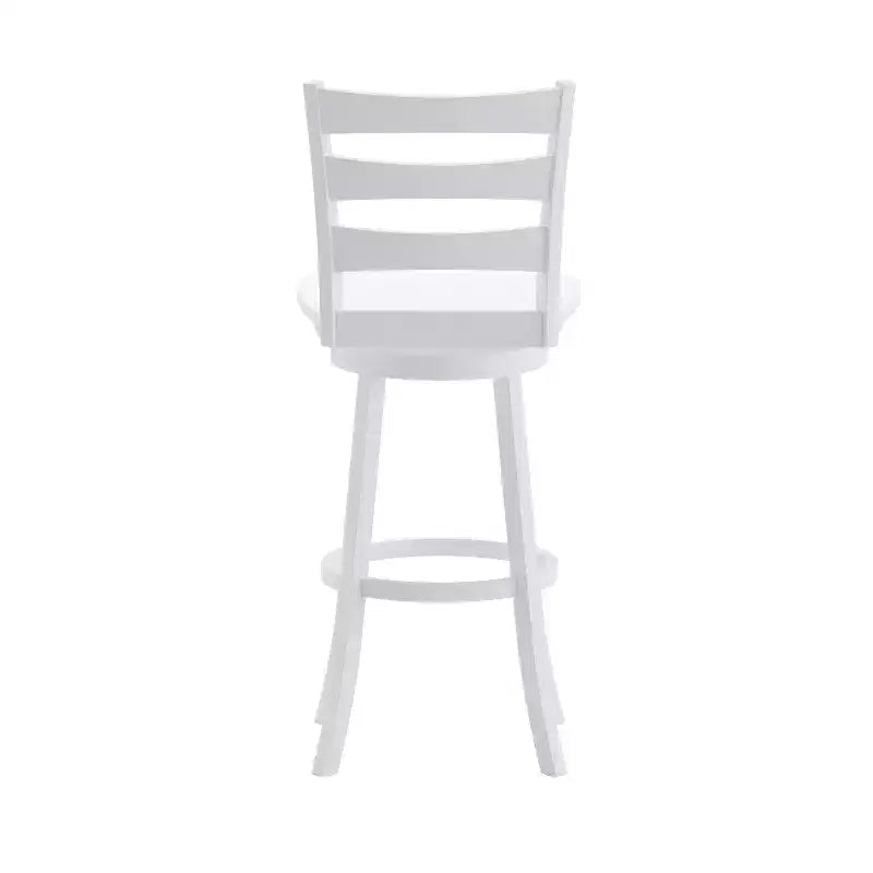 Emma and Oliver Classic Ladderback Counter Height Dining Stool with Wood Seat