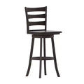 Emma and Oliver Classic Ladderback Counter Height Dining Stool with Wood Seat