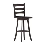 Emma and Oliver Classic Ladderback Counter Height Dining Stool with Wood Seat