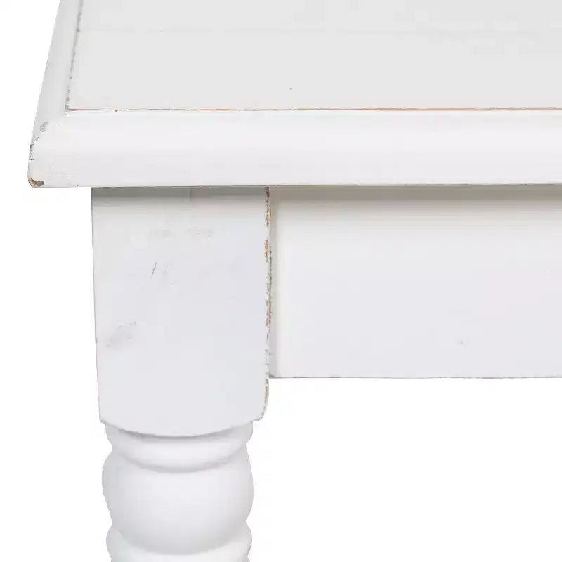Kate and Laurel Cates Rectangle Wood Bench, 42x14x19, White
