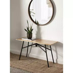 Kate and Laurel Pallson Rectangle Wood Bench, 36x14x20, Natural and Black
