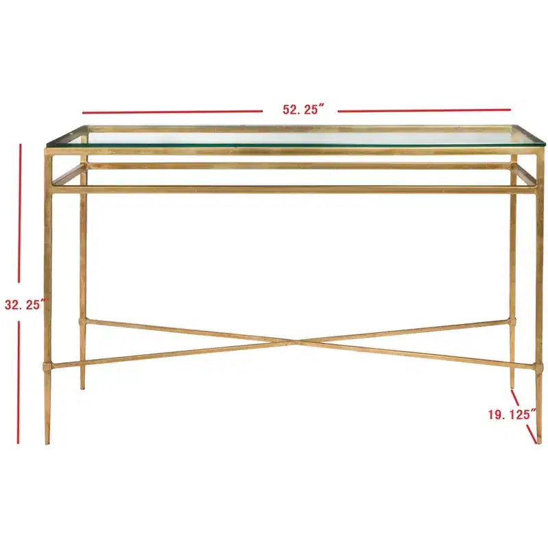 Baumgarten Console Table - AMH8305A - Gold - Safavieh Couture
