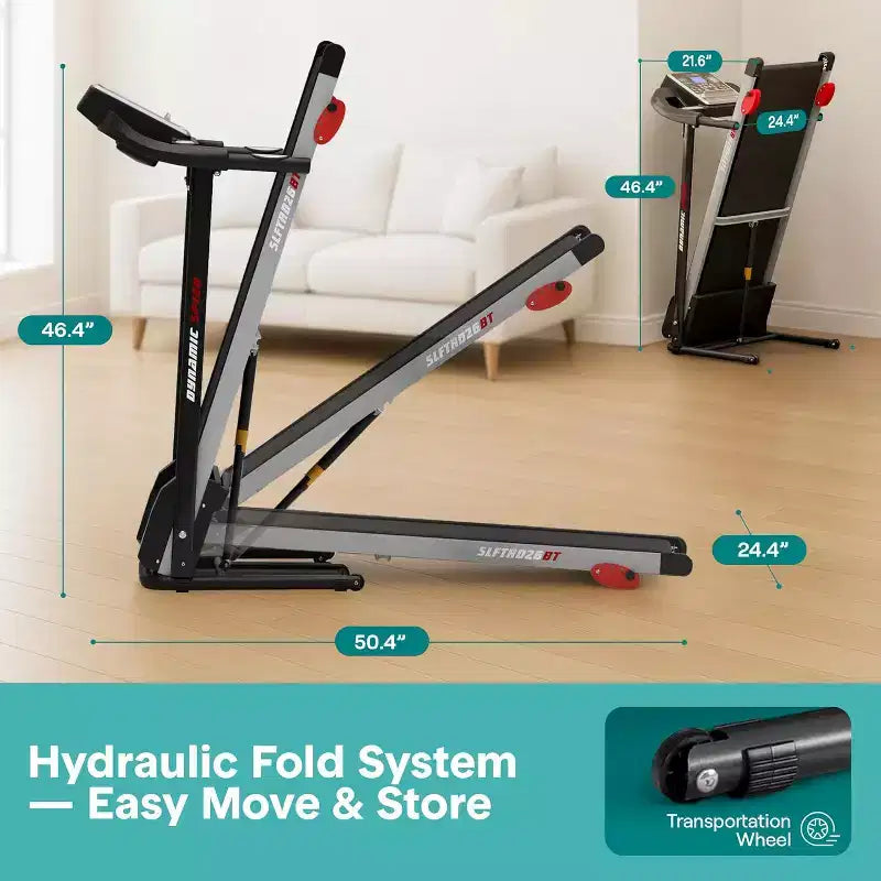 Tapis roulant pieghevole SereneLife da 3,5 HP con Bluetooth - SLFTRD26BT