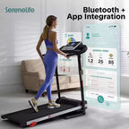 Tapis roulant pieghevole SereneLife da 3,5 HP con Bluetooth - SLFTRD26BT