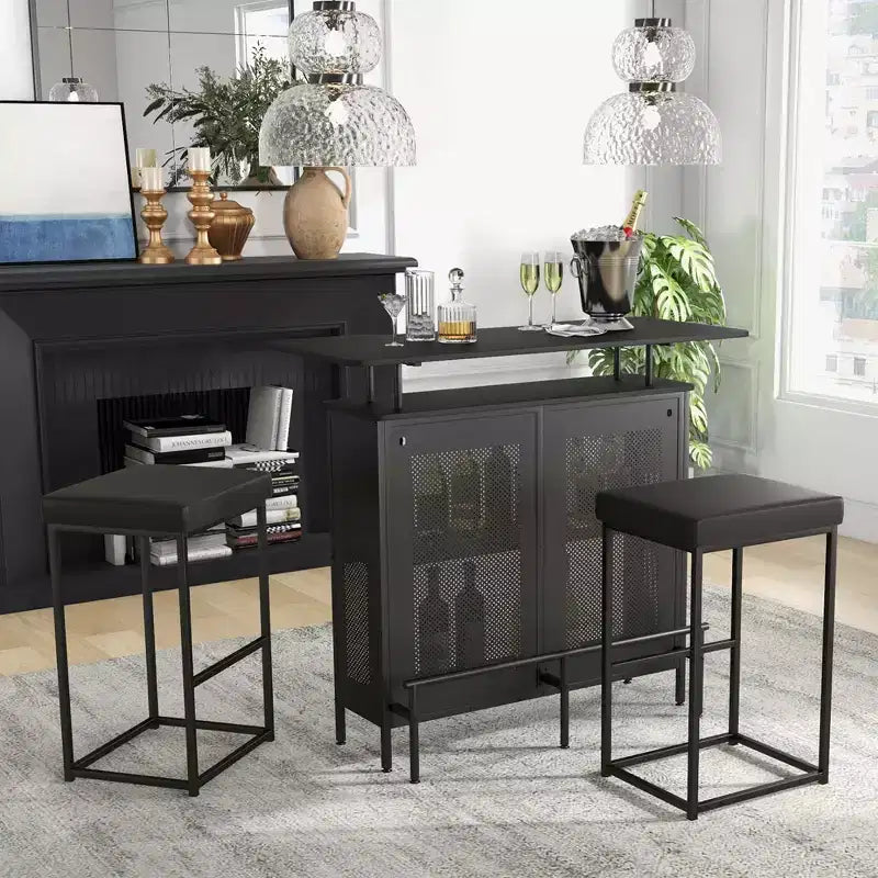 Costway 30 Barstools Set of 2 Upholstered Bar Height Chairs PU Leather w/Footrest Brown/Black/Grey
