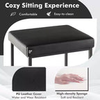 Costway 30 Barstools Set of 2 Upholstered Bar Height Chairs PU Leather w/Footrest Brown/Black/Grey