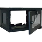 Tripp Lite by Eaton SmartRack 6U Low-Profile Switch-Depth Wall-Mount Mini Rack Enclosure Cabinet with Clear Acrylic Window, SRW6UG
