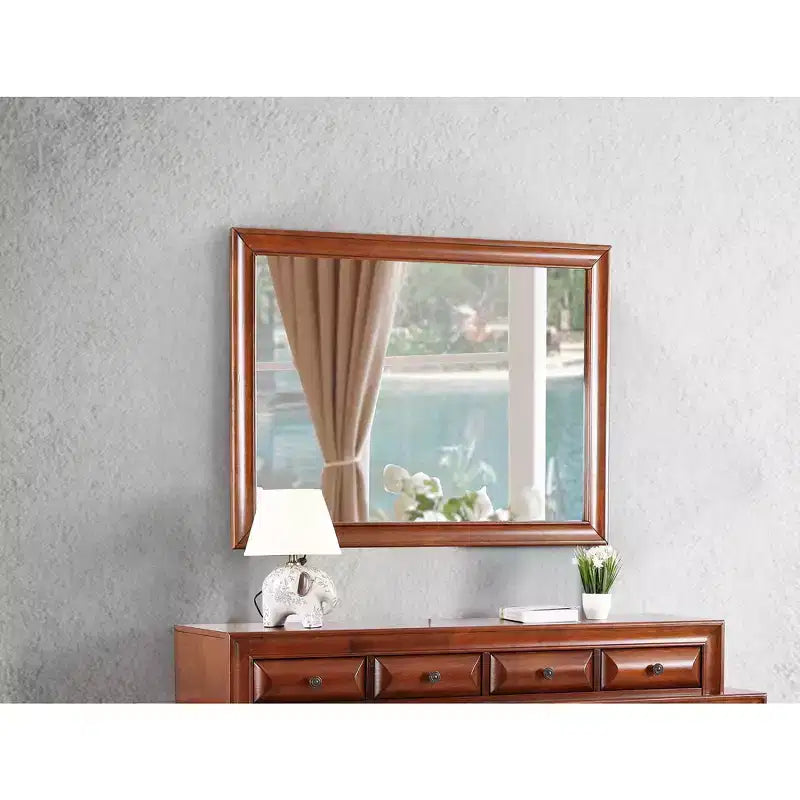 Passion Furniture LaVita 45 in. x 33 in. Modern Rectangle Framed Dresser Mirror
