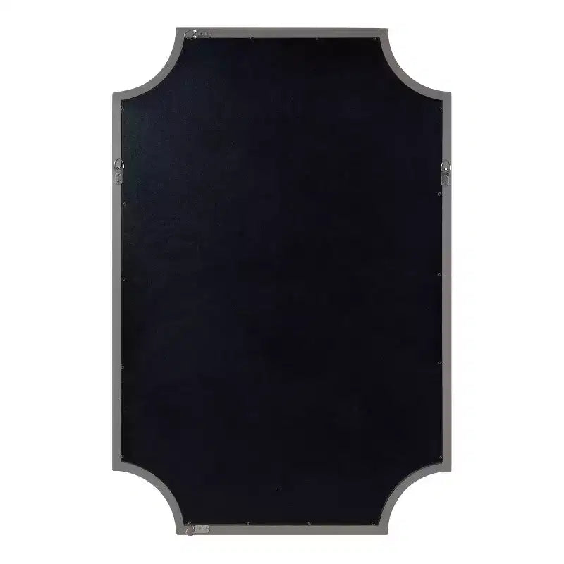 Kate and Laurel Hogan Scalloped MDF Scallop Mirror, 24x36, Silver