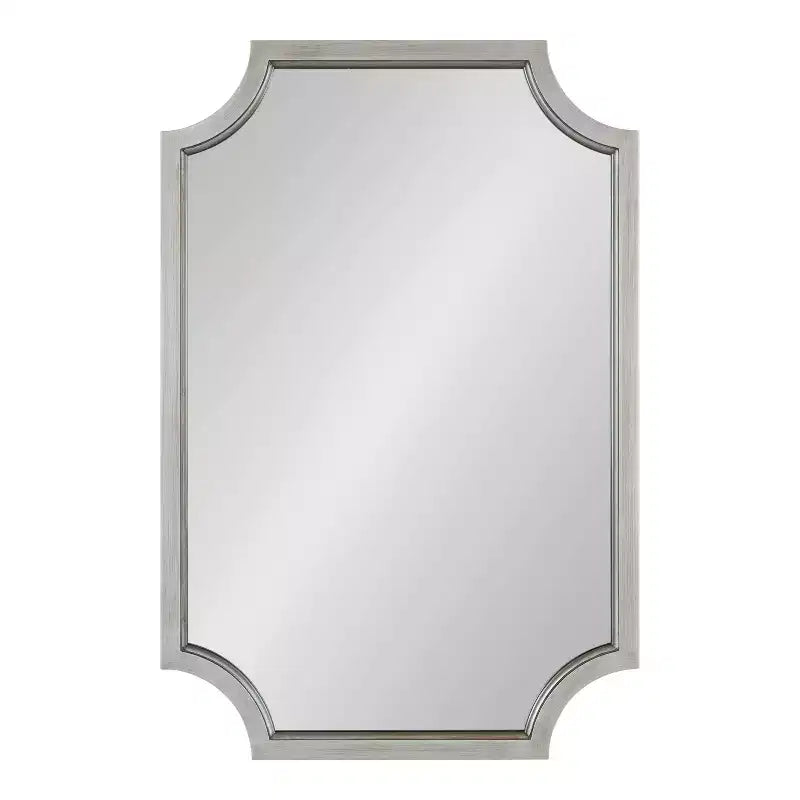 Kate and Laurel Hogan Specchio smerlato in MDF, 61 x 91 cm, Argento