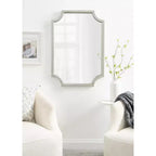Kate and Laurel Hogan Specchio smerlato in MDF, 61 x 91 cm, Argento