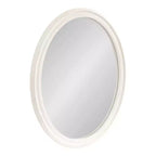 Kate and Laurel Mansell Oval Framed Wall Mirror, 24x30, White