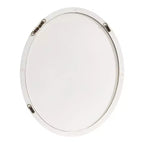 Kate and Laurel Mansell Oval Framed Wall Mirror, 24x30, White