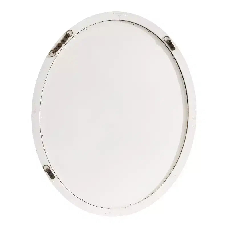 Kate and Laurel Mansell Oval Framed Wall Mirror, 24x30, White