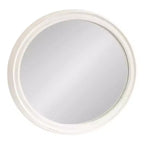 Kate and Laurel Mansell Oval Framed Wall Mirror, 24x30, White