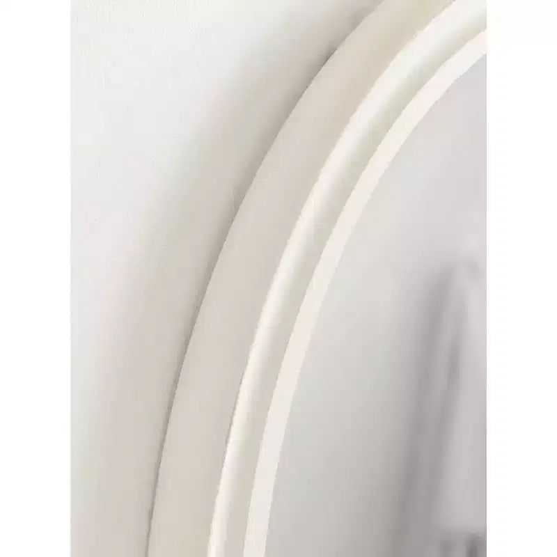 Kate and Laurel Mansell Oval Framed Wall Mirror, 24x30, White