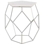 Abella Pentagon Accent Table - FOX4515 - Silver - Safavieh Couture