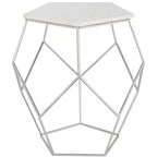 Tavolino con accenti a forma di pentagono Abella - FOX4515 - Argento - Safavieh Couture