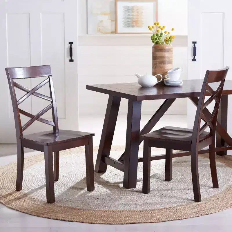 Ainslee Rectangle Dining Table - DTB9217A - Brown - Safavieh