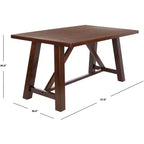 Ainslee Rectangle Dining Table - DTB9217A - Brown - Safavieh