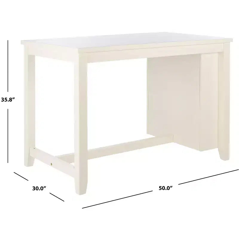 Aero Rectangle Counter Table - DTB9218 - White - Safavieh