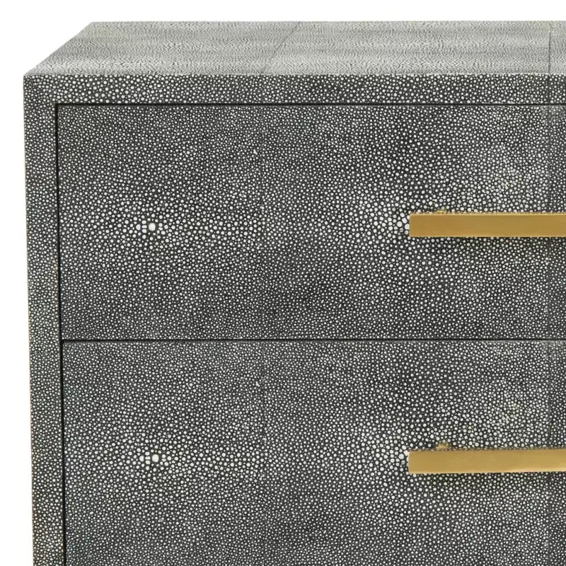Tavolino Nour Faux Shagreen - SFV1520B - Nero - Safavieh Couture