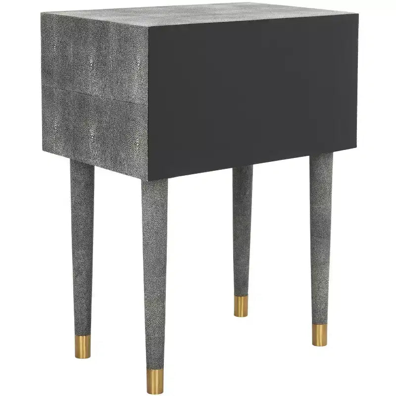 Tavolino Nour Faux Shagreen - SFV1520B - Nero - Safavieh Couture