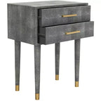 Tavolino Nour Faux Shagreen - SFV1520B - Nero - Safavieh Couture