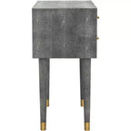 Tavolino Nour Faux Shagreen - SFV1520B - Nero - Safavieh Couture