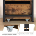 Costway Storage Ottoman Bench Flip Top Wooden Storage Chest with Cushion & 2 Drawers
