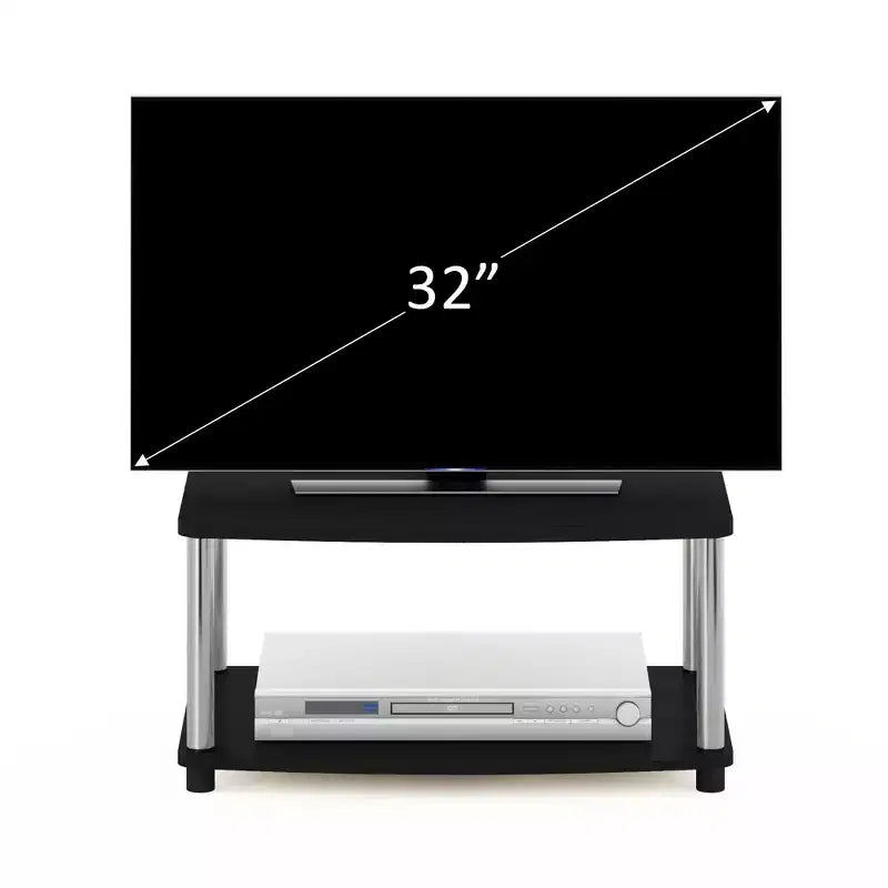 Furinno Industrial TV Stands Media Entertainment Center with 2-tier Open Storage Shelves