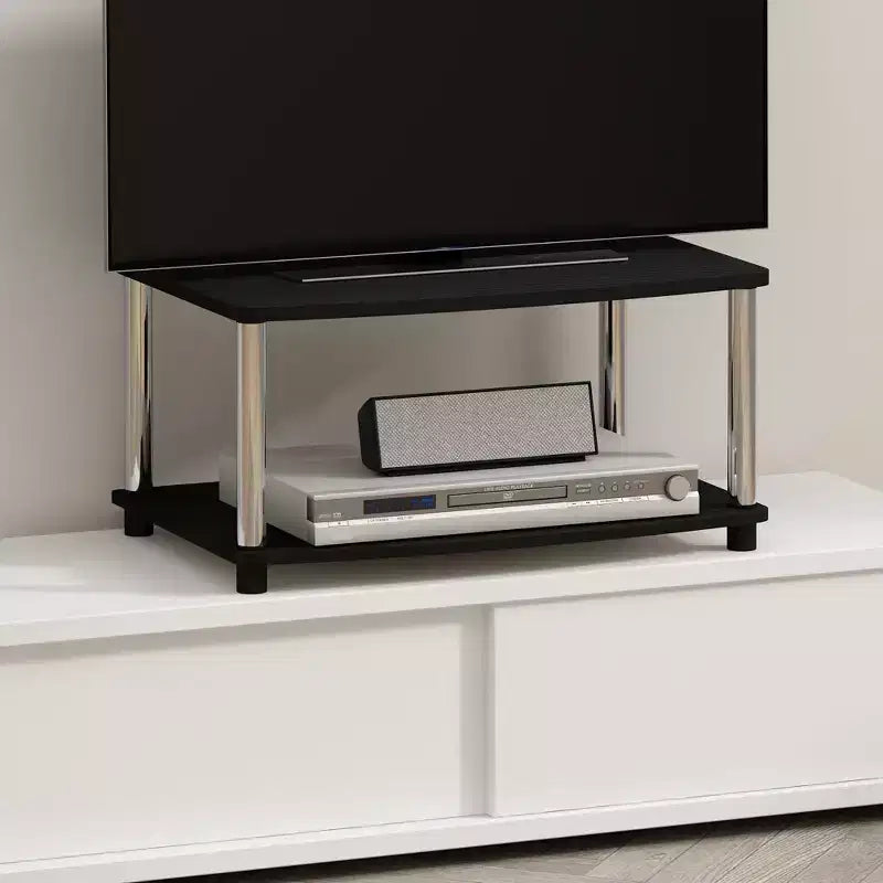 Furinno Industrial TV Stands Media Entertainment Center with 2-tier Open Storage Shelves