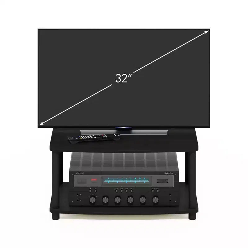 Furinno Industrial TV Stands Media Entertainment Center with 2-tier Open Storage Shelves